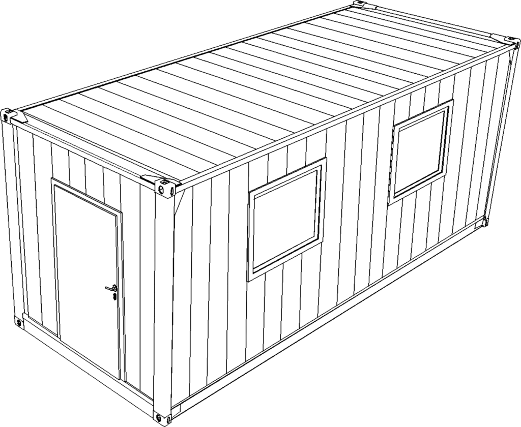 Zeichnung-Container-Containermodul